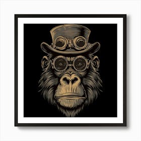 Steampunk Monkey 49 Art Print