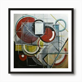 abstract painting with geometric 15 Art Print