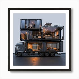 Shipping Container House Art Print