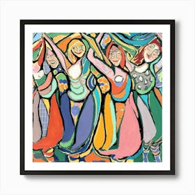 Four Dancers 1 Art Print
