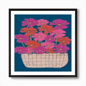 Flowers In A Basket 2 Art Print