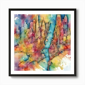 New York City Skyline abstract creative Art Art Print