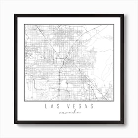 Las Vegas Nevada Street Map Art Print