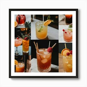 Default Cocktails For Different Seasons Aesthetic 0 Art Print