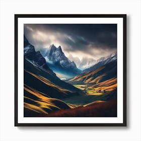 Landscapes Of The Alps 1 Art Print