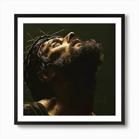 Jesus With Crown Of Thorns Art Print