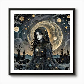 Gothic Girl Art Print