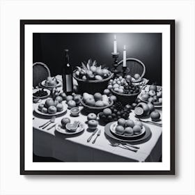 Table Of Fruit Art Print