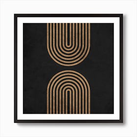 Perfect Balance Black Square Art Print