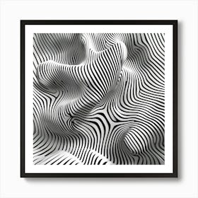 Abstract Wavy Pattern 12 Art Print