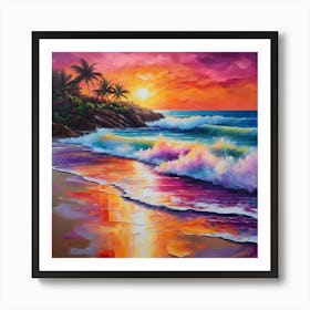 Sunset Beach Art Print