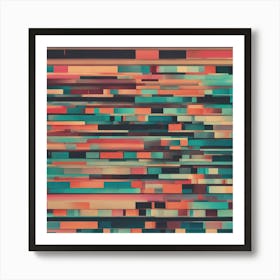 Abstract Pixel Art Art Print