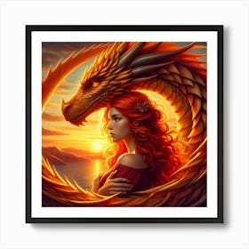 Dragon Girl 4 Art Print