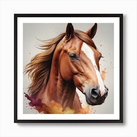 Horse Portrait Art Print