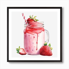 Strawberry Milkshake 21 Art Print