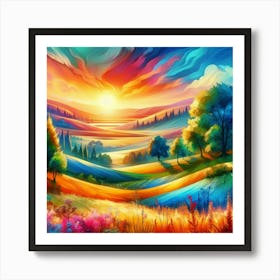 Landscape Painting 2 Art Print