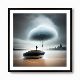 Tree In A Boat Art Print