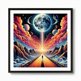 Road To The Moon Art Print