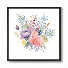 Watercolor Flowers 6 Art Print