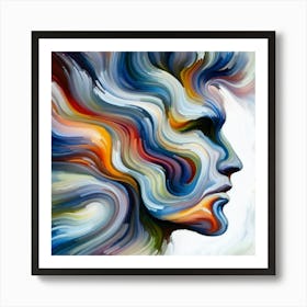 Abstract Of A Woman'S Head Art Print