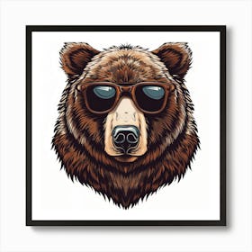 Bear In Sunglasses 11 Art Print