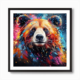 Colorful Bear Painting Art Print