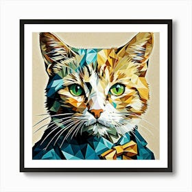 Polygonal Cat Art Print