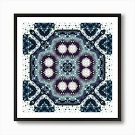The Pattern Is White And Blue Art Print