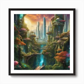 A.I. Blends with nature 1 Art Print