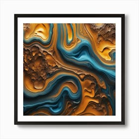 Abstract Painting- melted texture Art Print