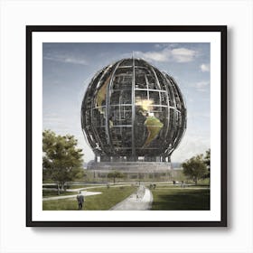 Nyc Globe Art Print