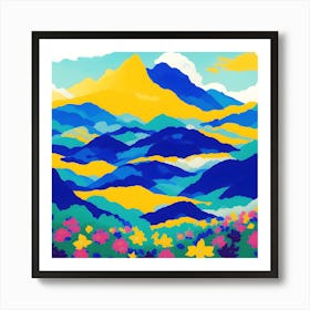 Mountain Landscape Abstract 1 Art Print