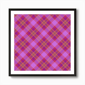 Plaid Fabric 127 Art Print