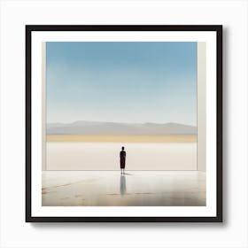 Woman In The Desert Art Print