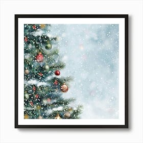 Christmas Inspired Banner Texture With Snowy Bac 1718395075 1 Art Print