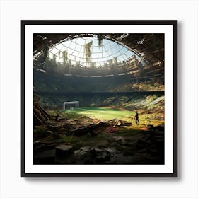 Abandoned Football Stadium Art Print