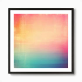 Retro Gradients Colors Grainy Texture Background Abstract Modern Vintage Faded Pastel Lay (15) Art Print