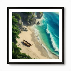 Cliffs And Waves Art Print