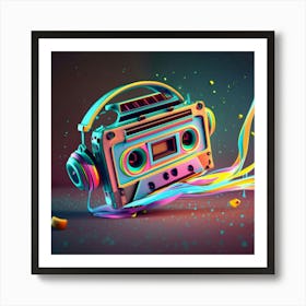 Retro Cassette Art Art Print