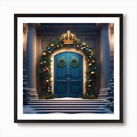 Christmas Door 86 Art Print