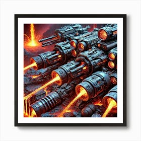 Pyroclast Drone Weaponry Art Print