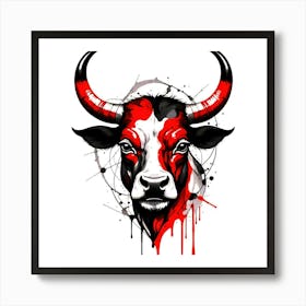 Bull Head 2 Art Print