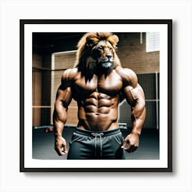 Lion Bodybuilder 1 Art Print