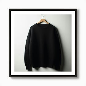 Black Sweater Hanging On A Hanger 1 Art Print