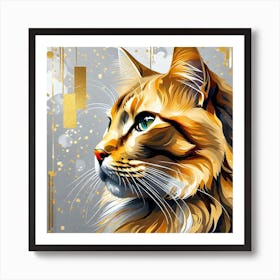 Cat Painting 15 Art Print