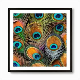 Peacock Feathers Art Print