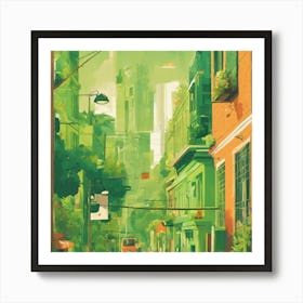 Green City Street Art Print