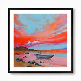 Though The Shores Feel Safe, It Will Not Be The Place You Find Connection Square Art Print