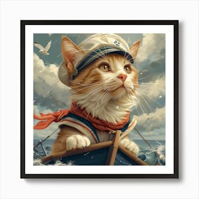 Sailor Cat Art Print
