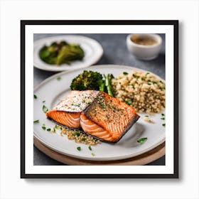 553975 Baked Salmon Fillet With A Perfectly Crispy Skin A Xl 1024 V1 0 Art Print